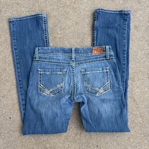 Buckle BKE Stella 29L Low Rise Slim Boot Cut Blue Jeans BK17169L